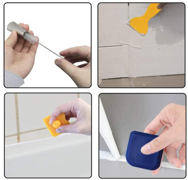 30Pcs Practical Silicone Caulking Tool Kit With 14 Pieces Caulking Nozzles
