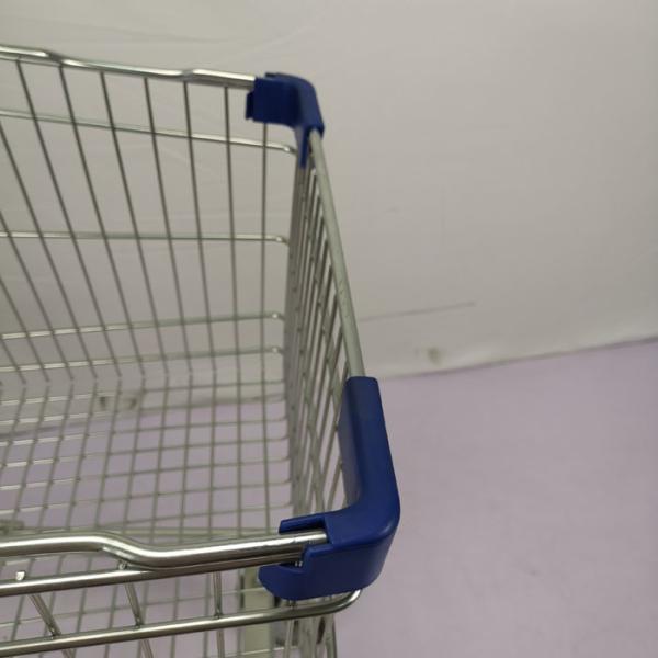 Regular 125L Supermarket Shopping Trolley Zinc 4 Wheel Shopping Trolley CE