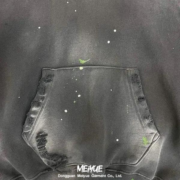 Hoodies para hombres de ropa callejera de estilo vintage 100% algodón 480 gramos