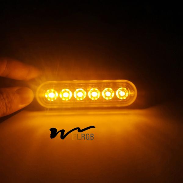 6LED Car Side Marker Lights Trucks Strobe Lamp LED Flasher Warning Lights