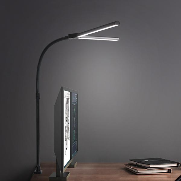 Двойная головка 30.9INCH 24W 3CCT 10LEVEL съемный клип настольный светильник для офиса застежка настольный светильник