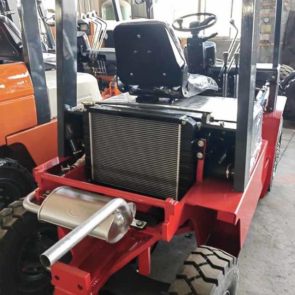 2 Stage Diesel Powered Forklift Up To 4 Tons Orange Diesel Counterbalance