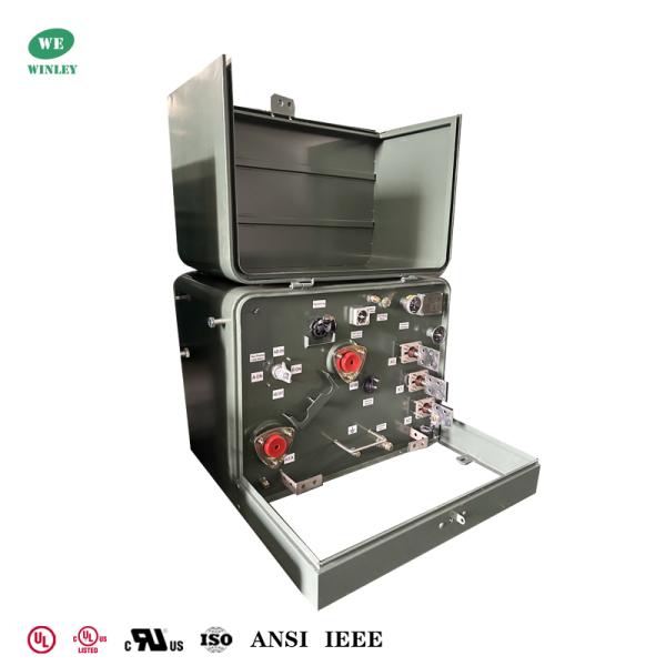 100Kva Single Phase Pad Mounted Distribution Transformer 13800V To 240V Meet DOE 2016 Standard Outdoor Distribution