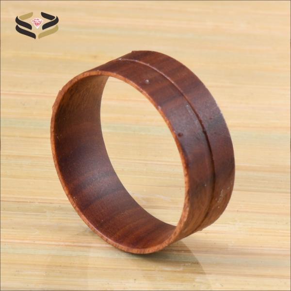 Noyau de bague en bois de fer, bois de santal doré, bois d'aile de poulet, bois de koa, 8 mm pour incrustation