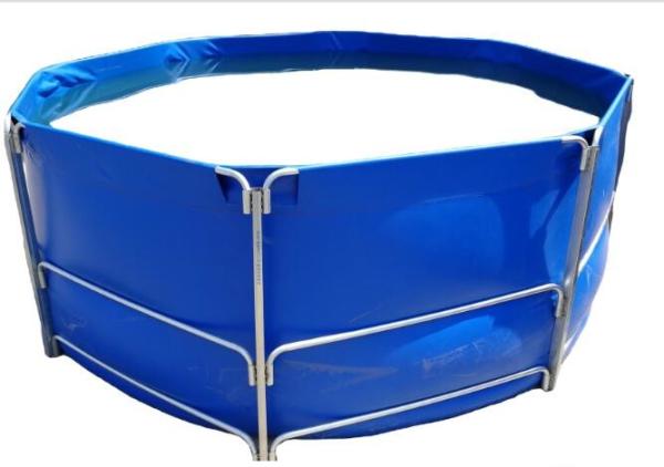 Anti-UV 20000L Quadrado Flexível PVC Tanque de Aquicultura Tanque de Peixe Desdobrável Lagoa de Peixe ao Ar Livre