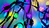DC12V Amusement Ride Luces LED 3Leds 30mm de decoración al aire libre Luces puntuales cambiantes con máscara de niebla profunda opcional y 0.8W