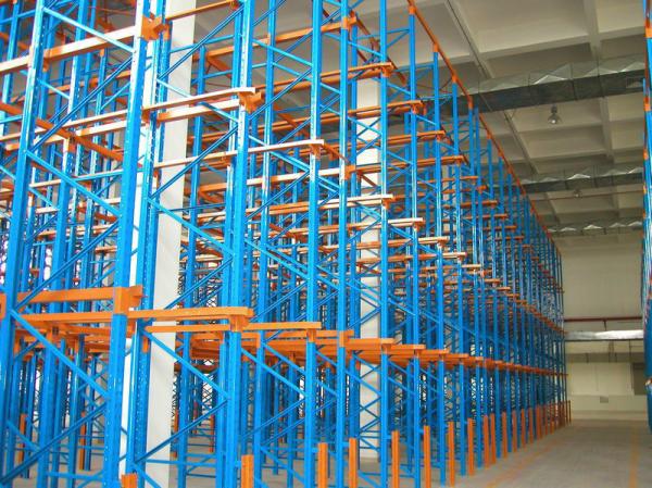 Steel Q235 Drive In Pallet Racking Custom Industrial Rack Shelving