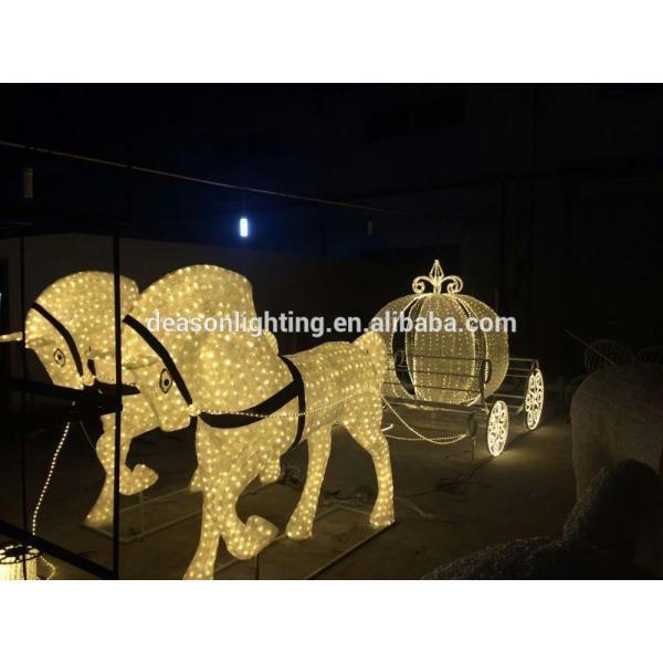 Led christmas horse carriage cinderella carriage