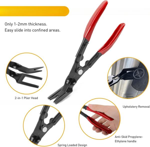 19Pcs Strong Nylon Automotive Trim Removal Tool Set with Storage Bag for Trim Panel Door Audio Clip Pliers Terminal