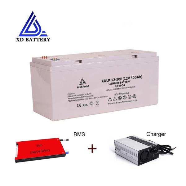 High Capacity Xd Batteries 12V 300AH More Than 3000 Cycles Lifepo4 Battery Pack