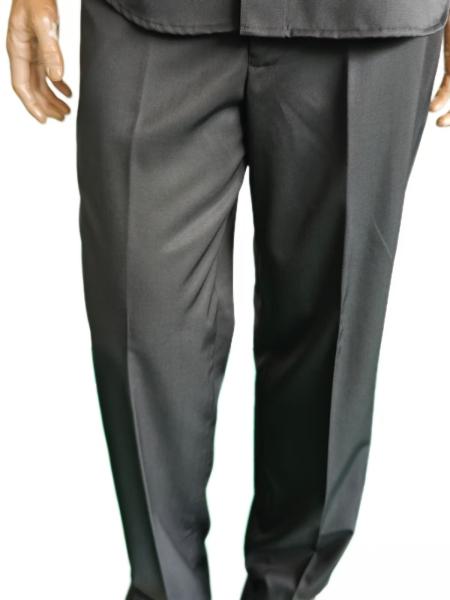 Black Military Ceremonial Uniform Long Sleeve And Straight Leg Trousers