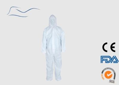 Anti Static Partical SMS Disposable Coveralls For Asbestos Removal 45g