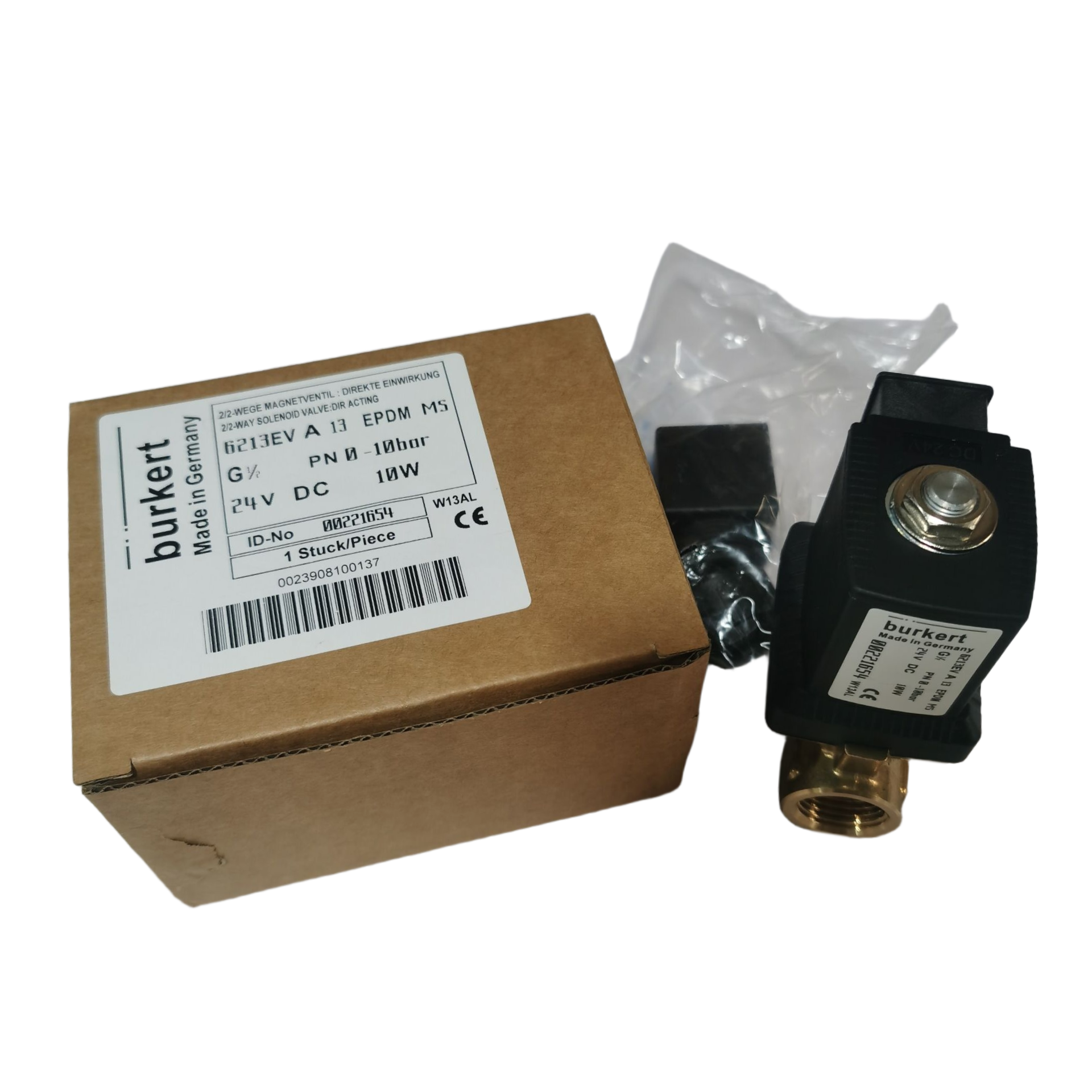 Brass Body Material Air Valve 24VDC Solenoid Pneumatic Valve EPDM Engineered for Control in Industrial Automation Applications 221651