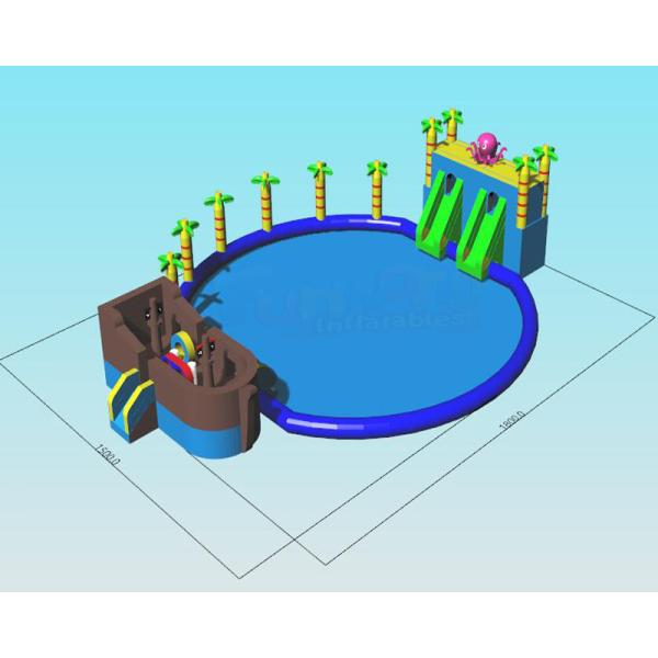 Octopus Ocean Water Park Inflatable Pool Slide Commercial Grade Combo Games