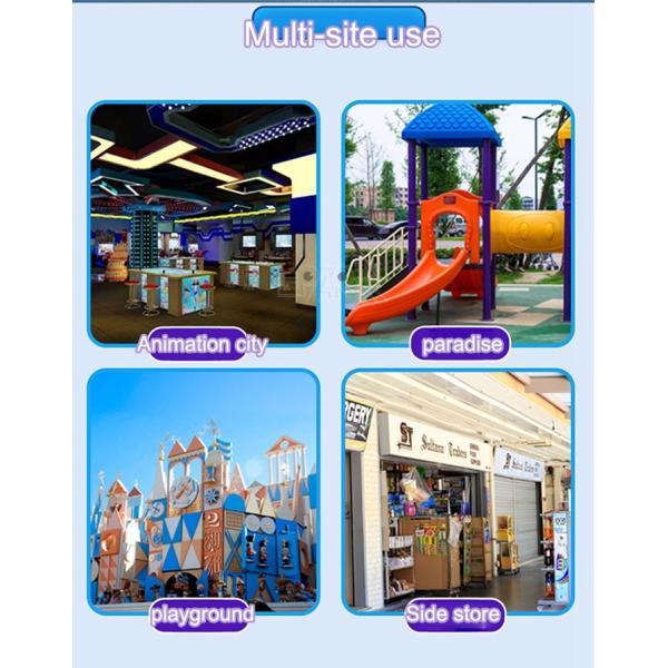 New Square Park Little Blue Train Small Amusement Equipment Battery Car