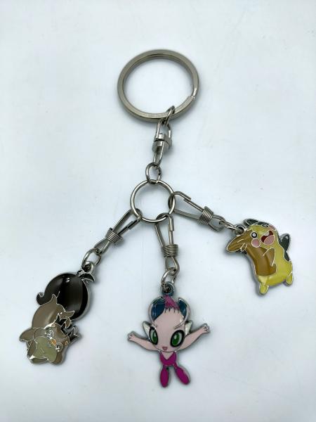 Diecasting Zinc Alloy Keychain Pendant Pokemon Cover With Clear Resin Oil