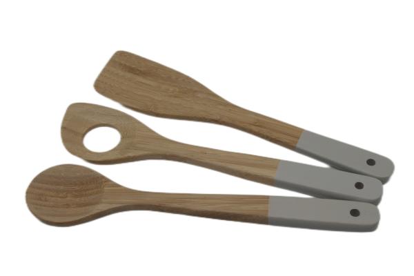 A espátula de madeira da cozinha da casa ajustou a agitação do grupo de madeira dos utensílios das ferramentas do kitchenware
