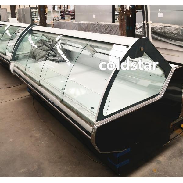 ETL Approved Butchery Shop Glass Door Service Counter Deli Meat Show Case Refrigerator