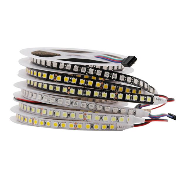 RGB DC 24v Led Strip Lights 5050 Black / White PCB Flexible 120LEDs/M