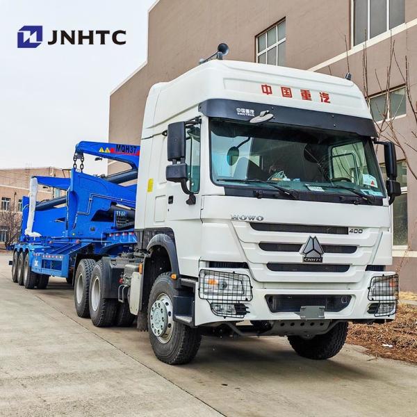 Novo camião oficial da China Container Side Lifter Lowbed Semi-Trailer com guindaste de alta qualidade