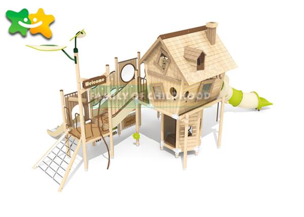 Anti Fade Kids Wooden Slide Outdoor estimulou o desejo de exploração da curiosidade das crianças
