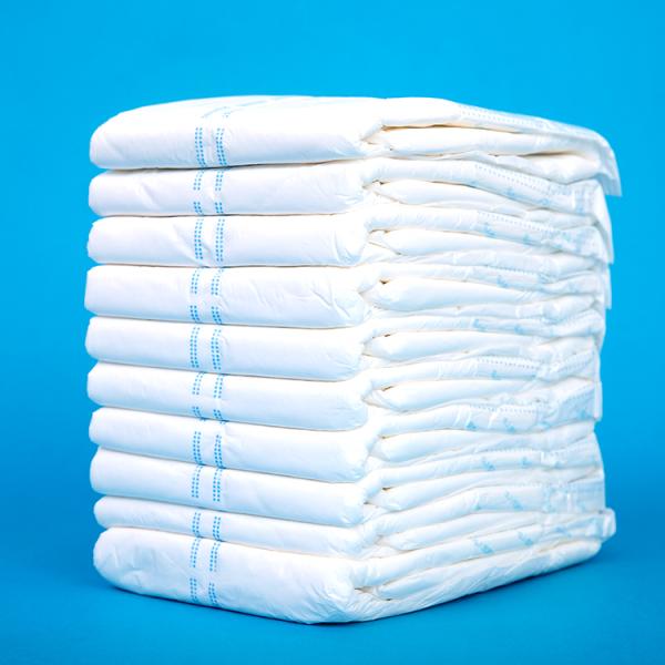 PE Film Cover Thick Extra Absorbent Adult Disposable Diapers Printed / Chemical Free