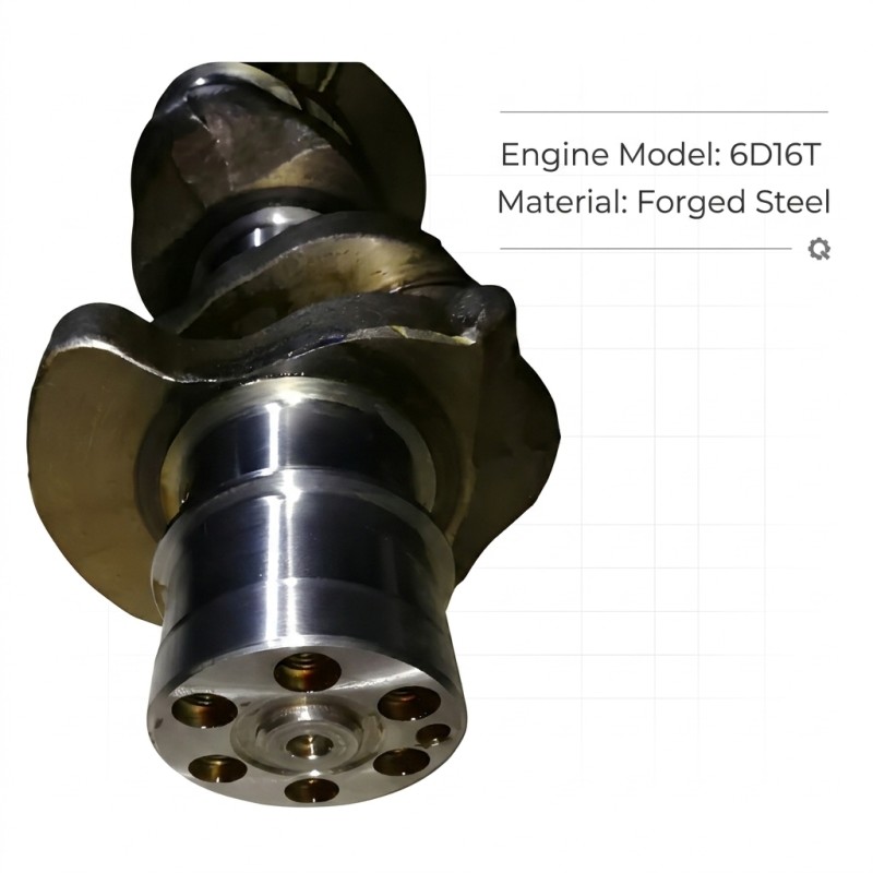 Engine 6D16 6D16T Cast Iron Crank Shaft ME130937 for Excavator Forged Steel Crankshaft