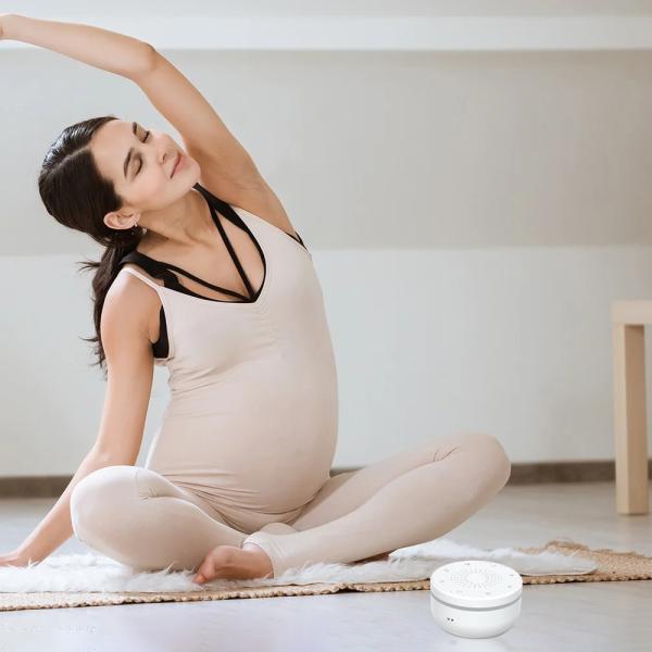 Mini White Noise Machine with 30 Sounds and LED Light for Baby Sleep