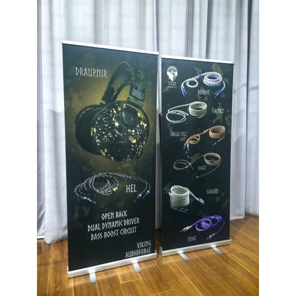 85x200cm Double Sided Retractable Banner Dye Sublimation Printing