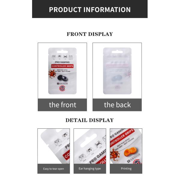 Logotipo impresso sob medida Fique de pé Bolsa de fecho Máquina de jogar Bolsas de embalagem de varejo Acessórios eletrônicos impermeáveis