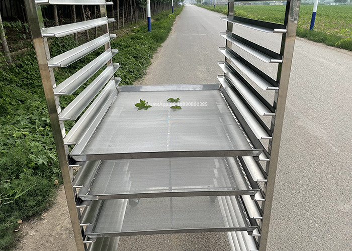 500kg Load Capacity Stainless Steel Rack Trolley 20 Layer 1.2mm Thick Heavy Duty Brake Caster Wheels