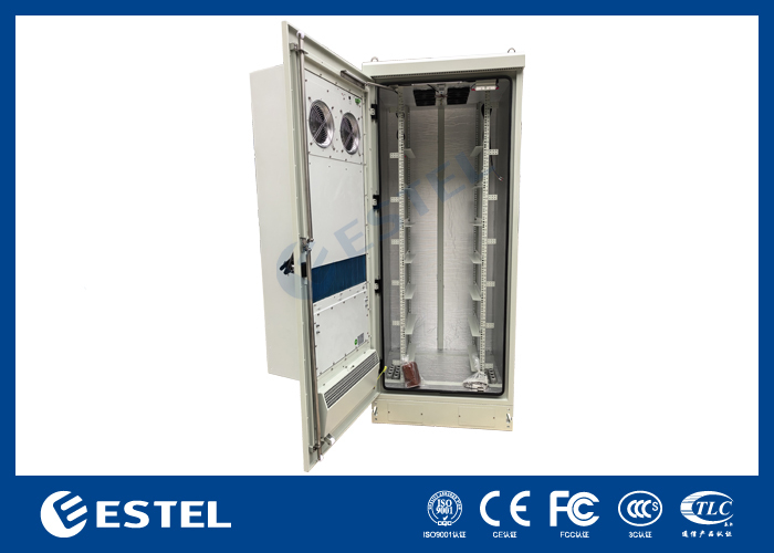 SUS304 38U Outdoor Telecom Cabinet IP65 Stainless Steel NEMA 4X for Harsh Environment Base Stations