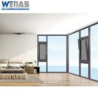 Energy Efficiency Hurricane Impact Aluminium Windows Tilt And Turn 1.8mm Profile