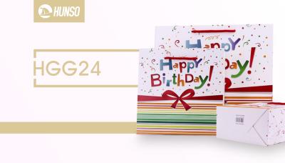 Birthday Coloured Paper Gift Bags , Funny Gift Bags Glossy Lamination