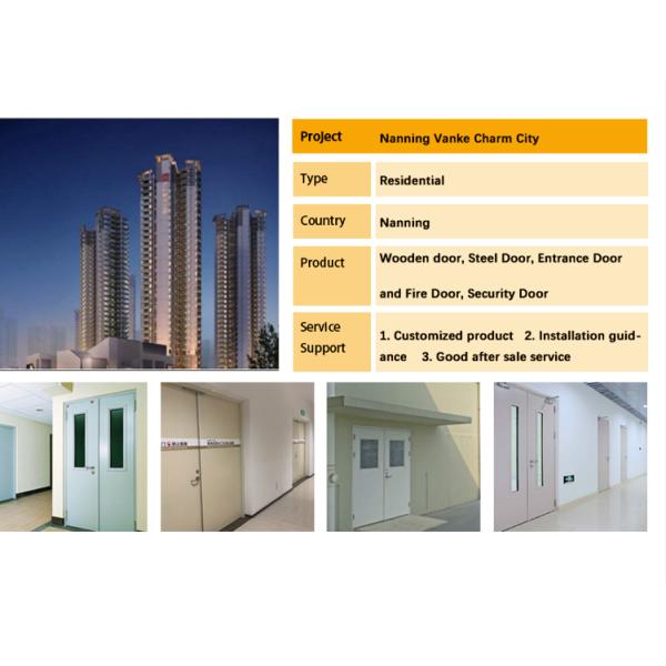 High Quality 90 Mins Other Exterior Exit Emergency Front Entry Doors Solid Wood Fire Door Hotel Room with UL