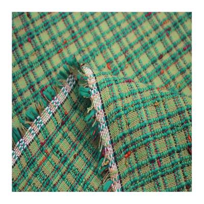 Stock Luxury New Design 100 Polyester Yarn Dyed Tweed Fabric for Plus Size Women's Dresses Coat Men's Clothing Pants