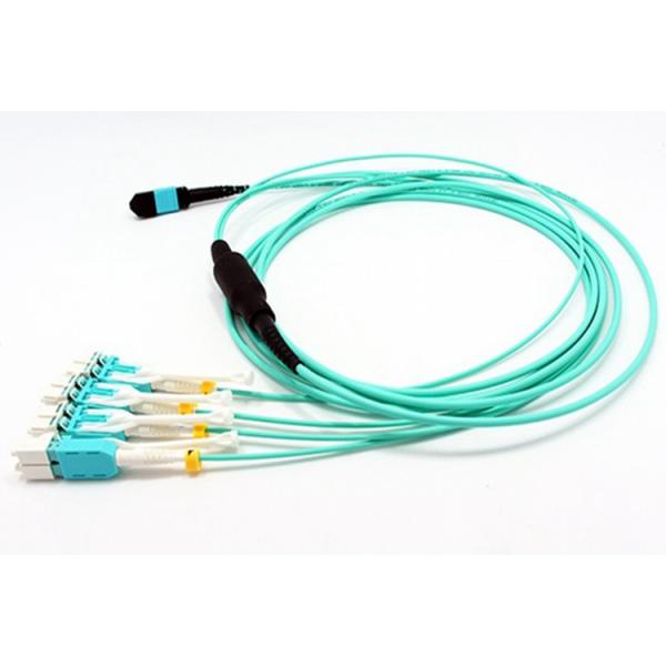 CE ROHS Optical Fiber Trunk Cable MTP Multimode Fiber Jumpers MPO Fiber Patch Cord