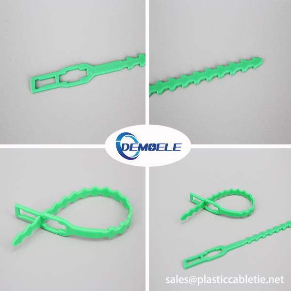 DEMOELE 165mm CE ROHS REACH PA66 releasable fixed nylon bead cable ties knot zip ties