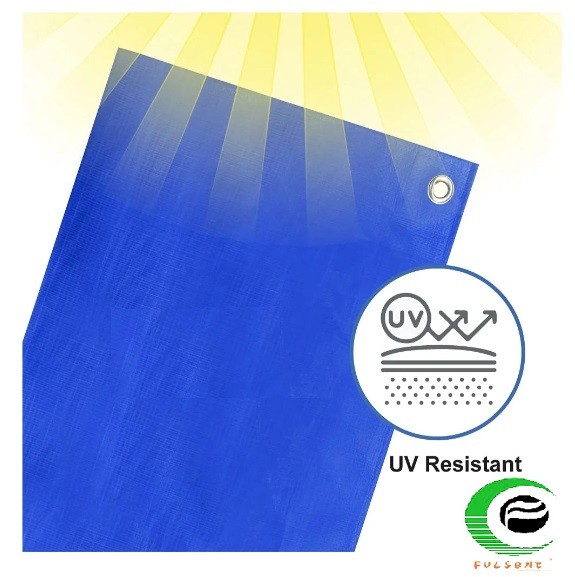 Blue / Silver Light Duty Tarpaulin Waterproof 85-120GSM