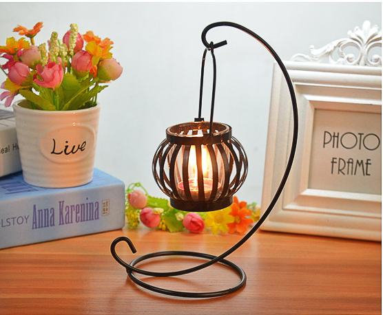 Vintage Pumpkin 300g Metal Candle Holders For Decoration