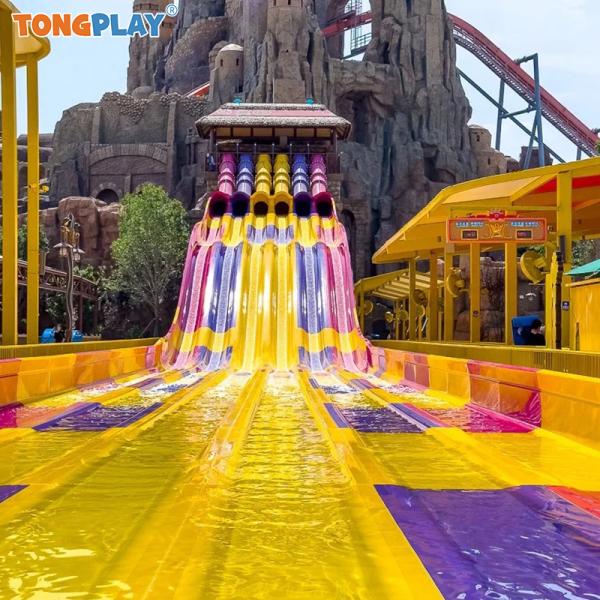 High Capacity Fiberglass Water Slide with Customized Color for Commercial Use in Water Parks