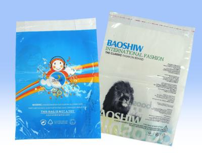 Promotional Disposable Plastic Garment Bags Packaging For T Shirt Resealable