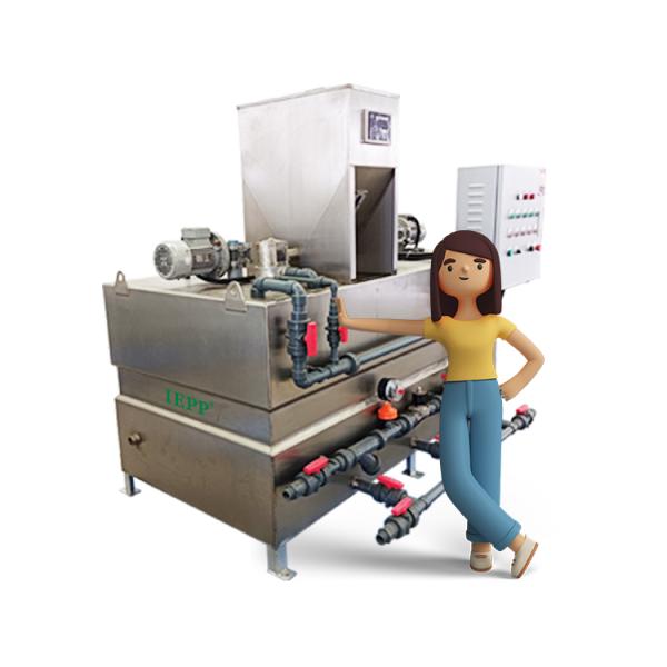IEPP China Manufacturer High Capacity Wastewater Treatment Powder Chemical Dosing Mixture Automatic Flocculant tank Equipment