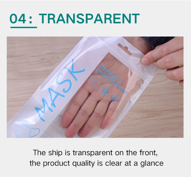 The Hot Mask Packaging Bag Three-Side Sealing Compound Bag Medical Sealed Dustproof Plastic Self-Sealing Bag