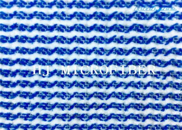 Tela dura branca misturada azul de pano de limpeza do fio da tela de Microfiber Terry da cor