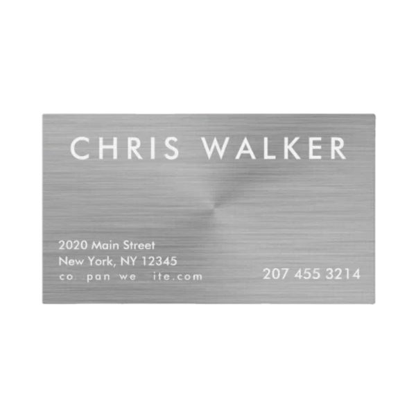 Custom Logo Metal Brushed Titanium Business Card Blank Luxury 0.3mm 0.8mm Thickness For Laser Engraving