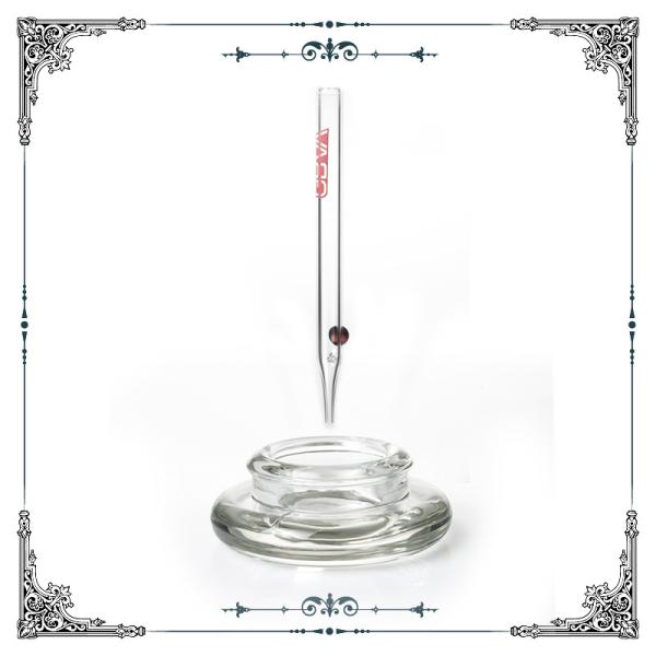 GRAV Clear Vapor Glass Dabber Straw With Dish For Glass Bong Dab Oil Rigs