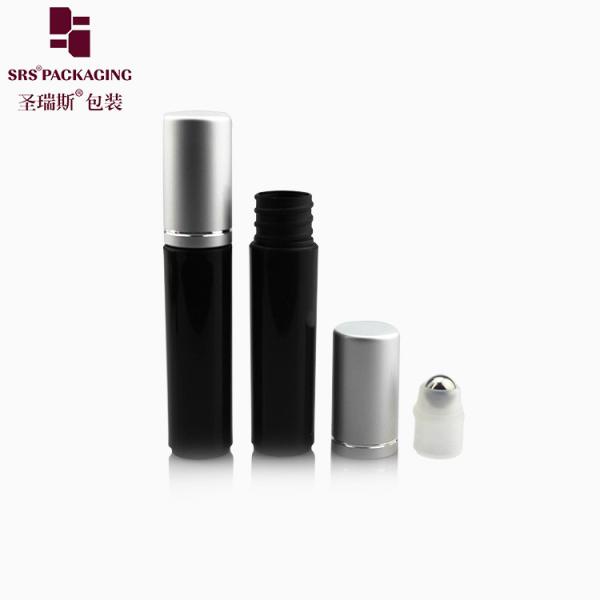 RPA-5ML Black Roller Bottle Frosted Finish Available 5ml Roller Ball Container with Steel Ball Screw Cap In Metal