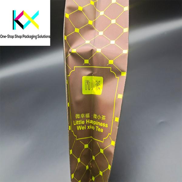 Customized Rotogravure Printed Bags Quad Seal Pouches VMPET  Material