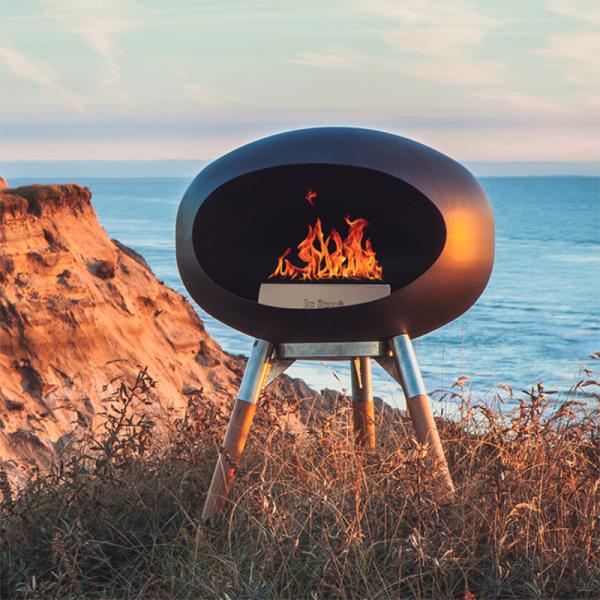 Ground Wood Low Black Bio Ethanol Haard